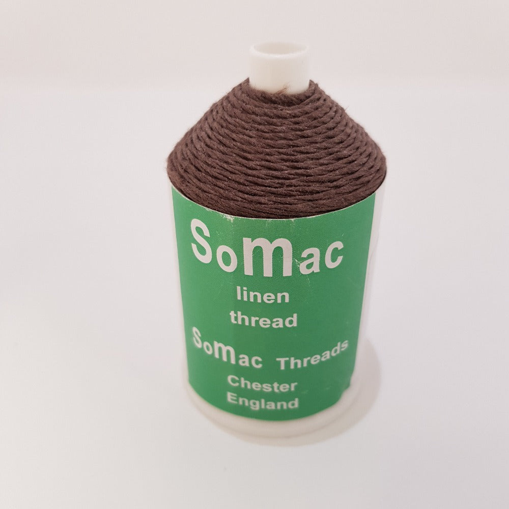Somac Linen Slipping Thread No18 50g reel - brown, black, beige