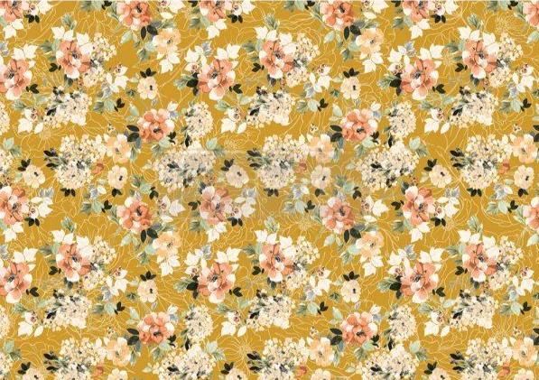 FLEURETTE DRESS - Rice Paper for Decoupage– 11.5″ X 16.25″ Re-Design with Prima