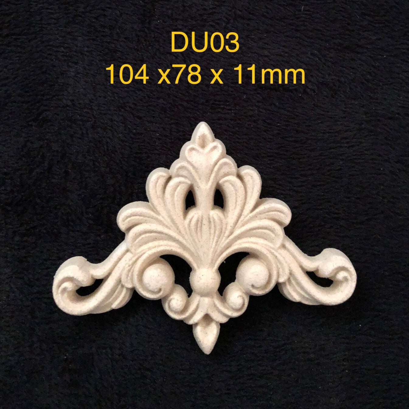 Heat Bendable Wood Applique Pediment From Decocurve - DU06