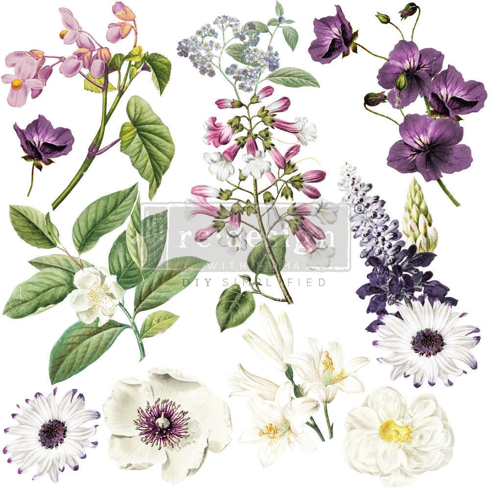 MAJESTIC BLOOMS (Pre-Order) - 30cm x 30cm - Redesign Decor Transfer Decal