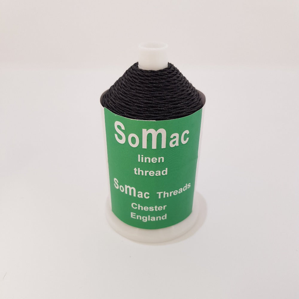 Somac Linen Slipping Thread No18 50g reel - brown, black, beige