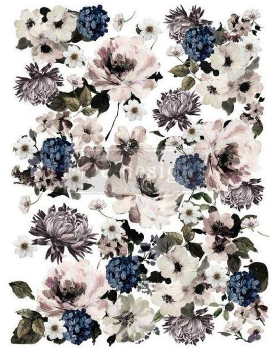 DARK FLORAL - 24" x 35" - Redesign Decor Transfer Decal