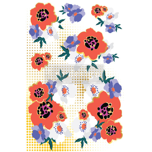 MODERNIST FLORAL - 24" x 35" - Redesign Decor Transfer Decal