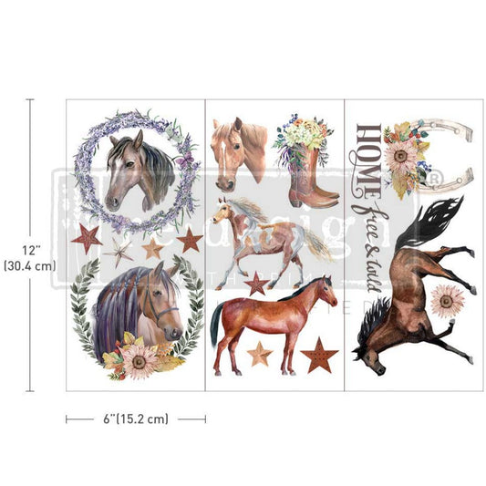 WILD SOUL - 3 sheets - 6" x 12" each - Redesign Decor Transfer Decal