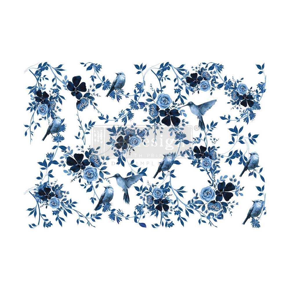 PRETTY IN BLUE - 24" x 35" - Redesign Decor Transfer Decal