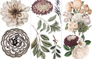 NATURAL FLORA - 3 sheets - 15cm x 30cm each - Redesign Decor Transfer Decal