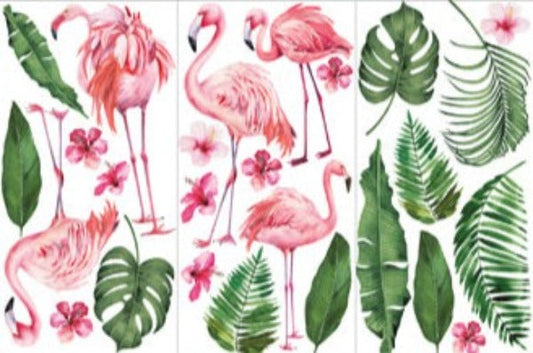 FLAMINGO PINK - 3 sheets - 15cm x 30cm each - Redesign Decor Transfer Decal