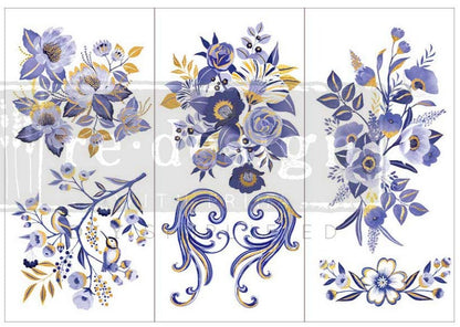 JULIET - 3 sheets - 15cm x 30cm each - Redesign Decor Transfer Decal
