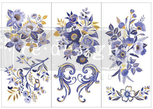 JULIET - 3 sheets - 15cm x 30cm each - Redesign Decor Transfer Decal