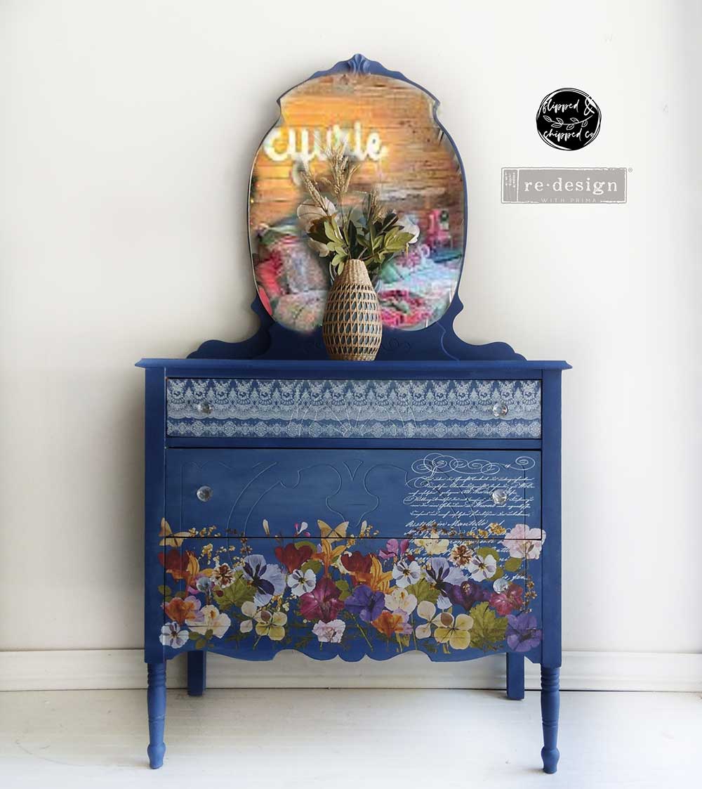 PRESSED FLOWERS - 24" x 35" - Redesign Decor Transfer Decal