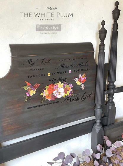 ORGANIC FLORA - 3 sheets - 15cm x 30cm each - Redesign Decor Transfer Decal