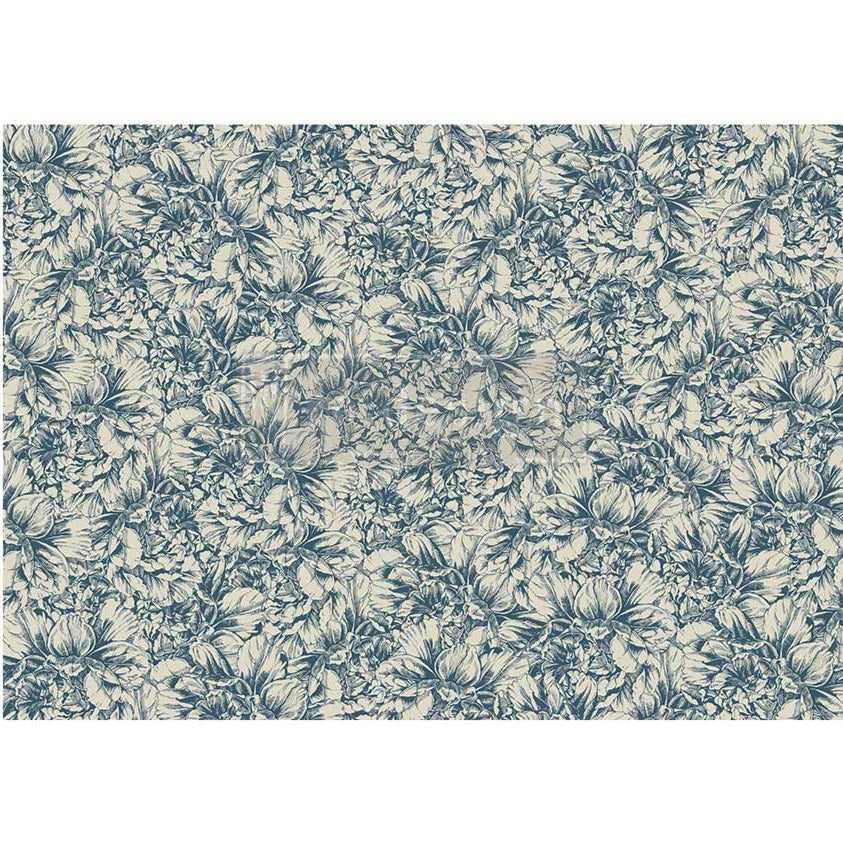 BLUE WALLPAPER - A1 Rice Paper for Decoupage - LARGE - 59.4cm x 84.1cm - Re-Design with Prima
