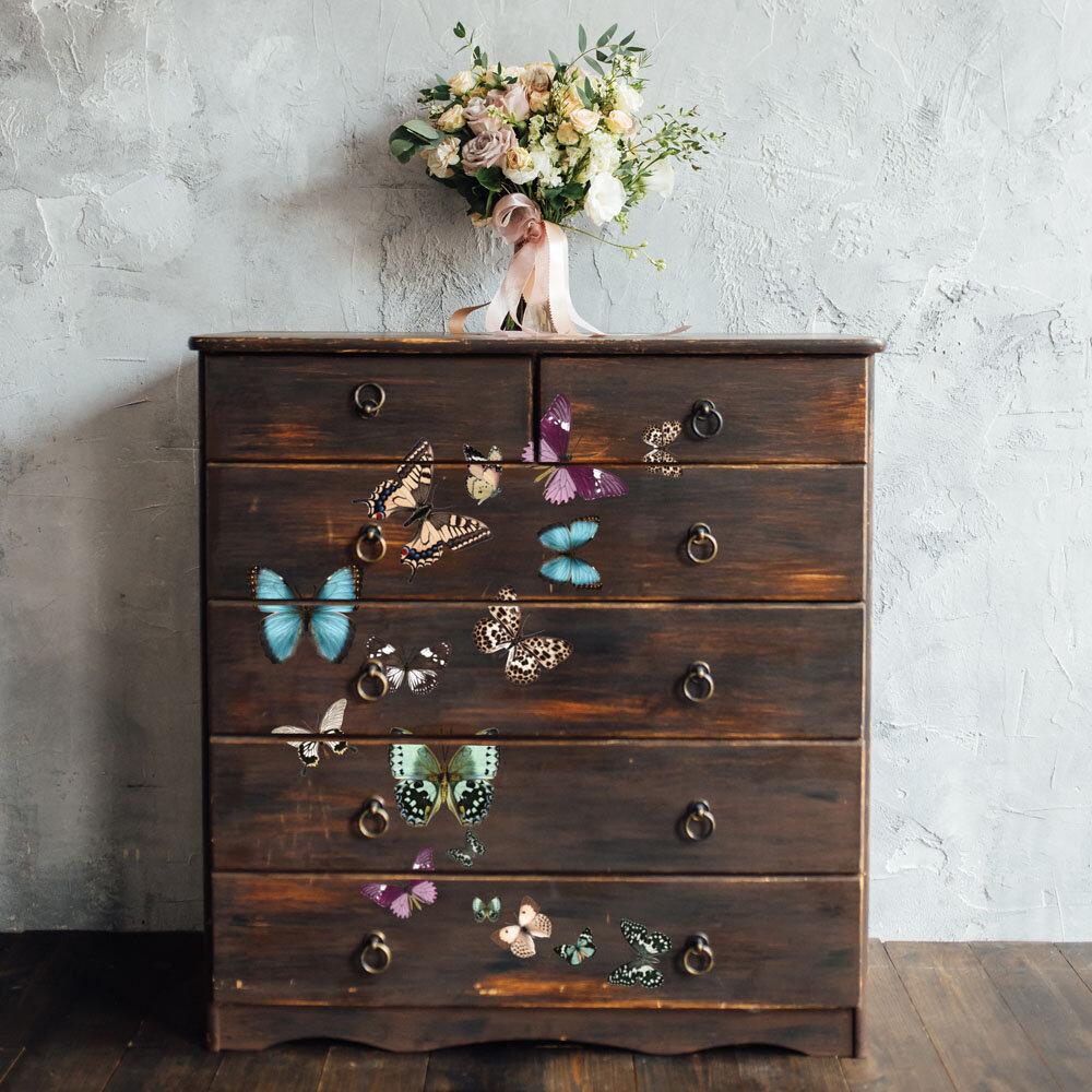 BUTTERFLY - 3 sheets - 15cm x 30cm each - Redesign Decor Transfer Decal