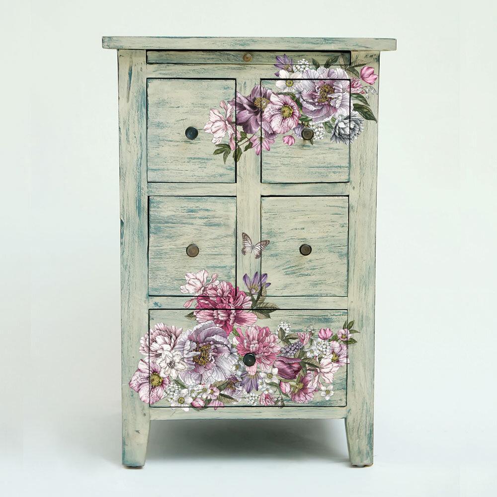 DREAMY FLORALS - 3 sheets - 15cm x 30cm each - Redesign Decor Transfer Decal