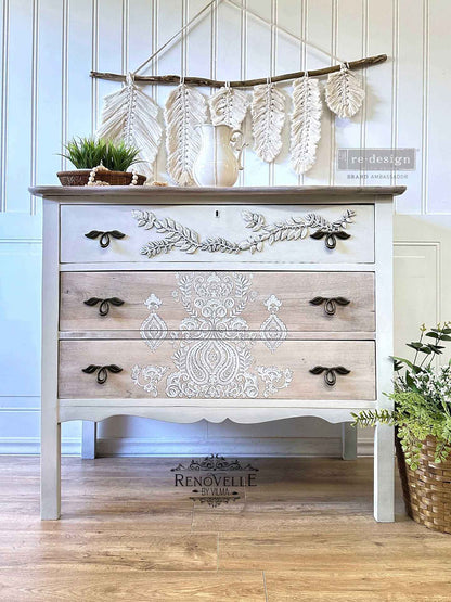 WHITE ENGRAVING - 61cm x 89cm - Redesign Decor Transfer Decal