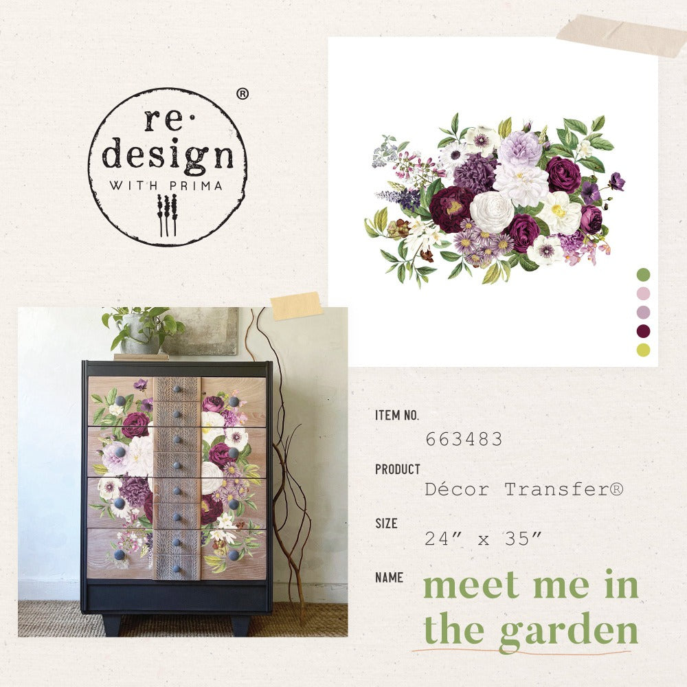 MEET ME IN THE GARDEN (Pre-Order) - 24" x 35" - Redesign Decor Transfer Decal