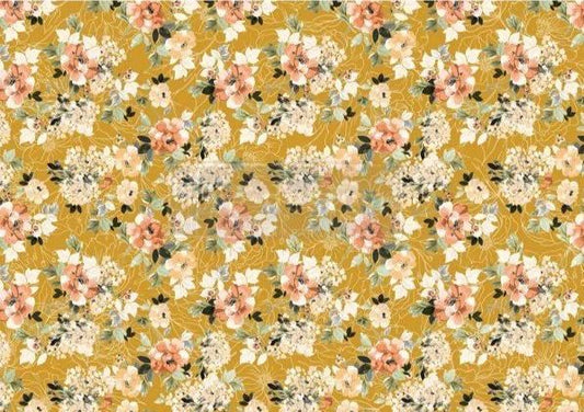 FLEURETTE DRESS - Rice Paper for Decoupage– 11.5″ X 16.25″ Re-Design with Prima