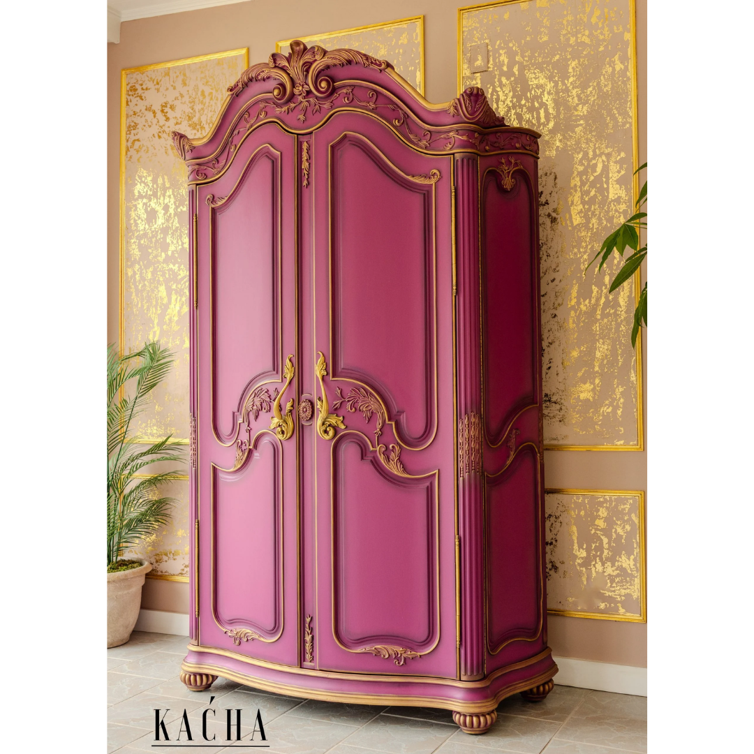 Kacha Pink is a rich and bold furniture paint colour that dazzles with its vibrant hue