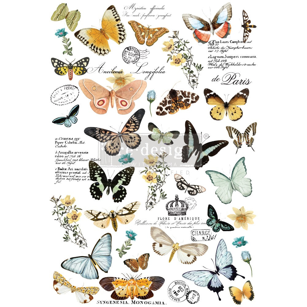 BUTTERFLY DANCE - 24" x 35" - Redesign Decor Transfer Decal