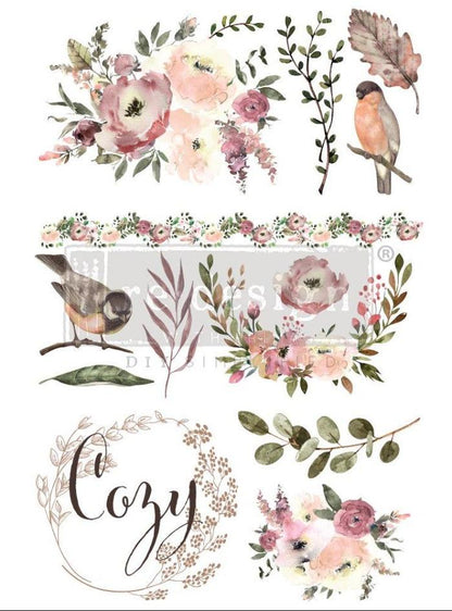 COZY EVENING - 61cm x 89cm - Redesign Decor Transfer Decal