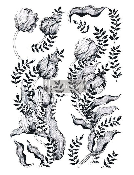 MONO TULIP - 24" x 35" - Redesign Decor Transfer Decal