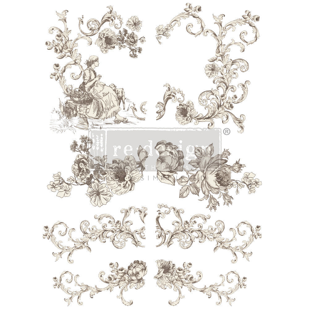 ALAINA TOILE (Pre-Order) - 24" x 35" - Redesign Decor Transfer Decal