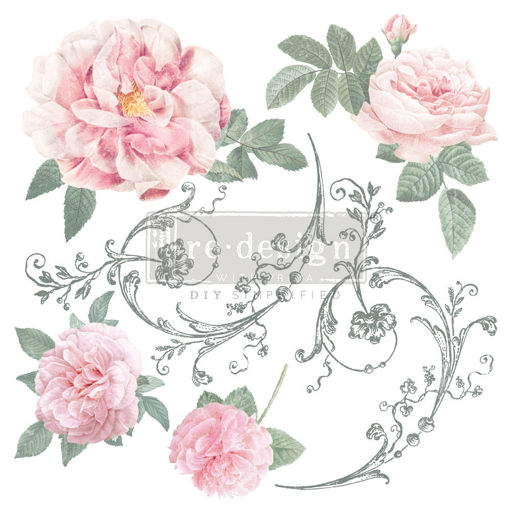 ODEUR DE ROSE (Pre-Order) - 30cm x 30cm - Redesign Decor Transfer Decal