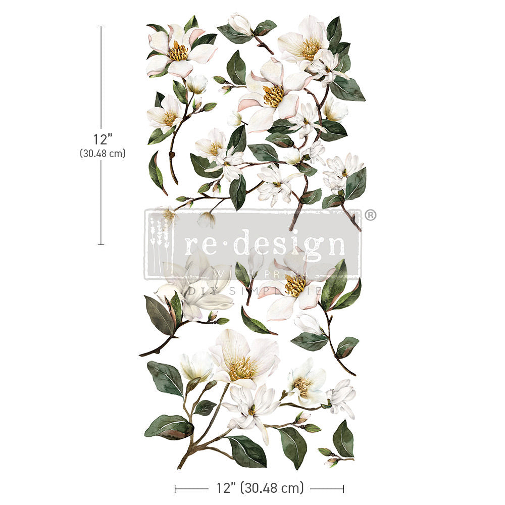 MAGNOLIA GARDEN (Pre-Order) - 30cm x 30cm - Redesign Decor Transfer Decal