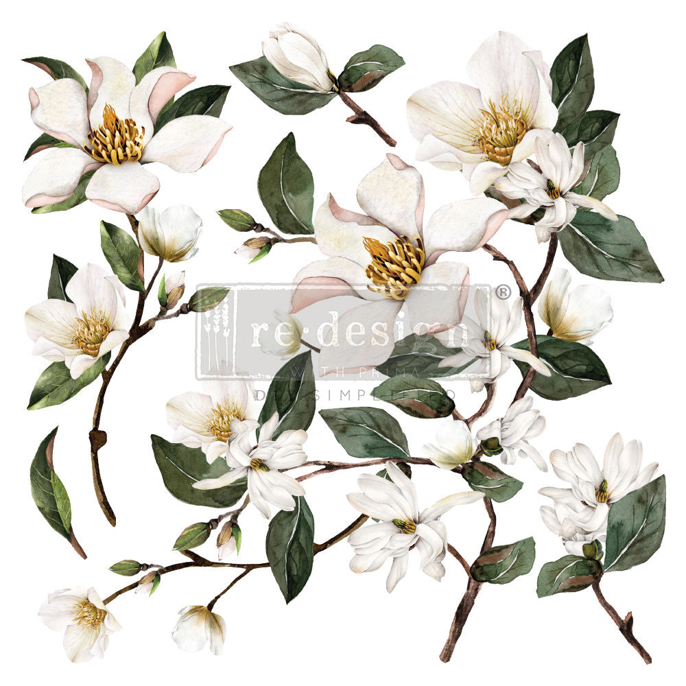 MAGNOLIA GARDEN (Pre-Order) - 30cm x 30cm - Redesign Decor Transfer Decal