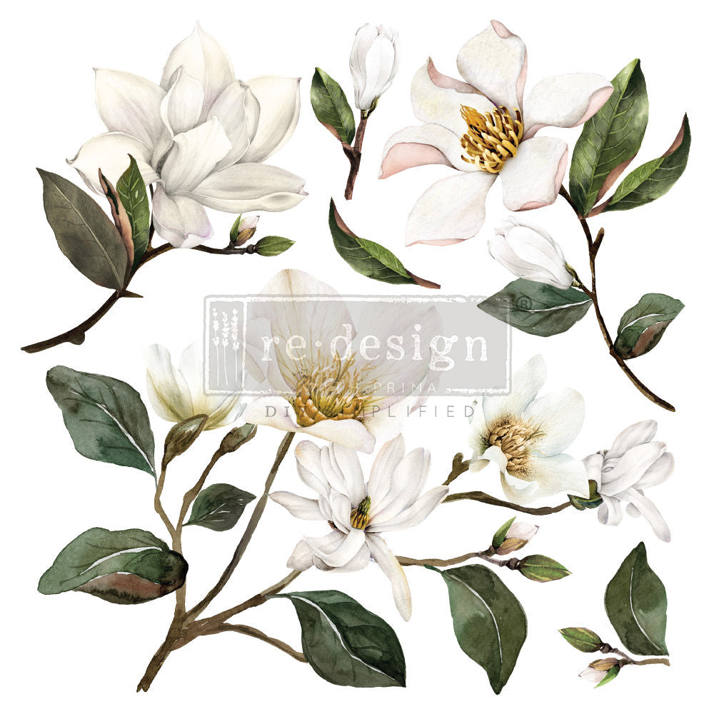 MAGNOLIA GARDEN (Pre-Order) - 30cm x 30cm - Redesign Decor Transfer Decal