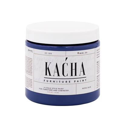 Royal Blue is a sophisticated and moody deep blue furniture paint colour that commands attention with its rich, vibrant hue