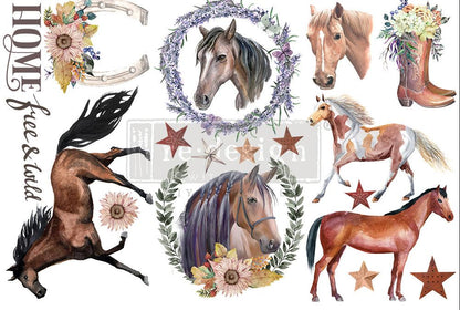 WILD SOUL - 3 sheets - 6" x 12" each - Redesign Decor Transfer Decal