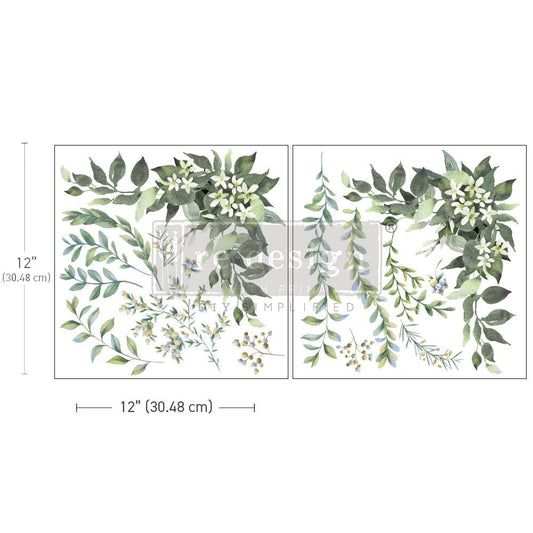 COUNTRY CHARM - 2 x 30cm x 30cm - Redesign Decor Transfer Decal