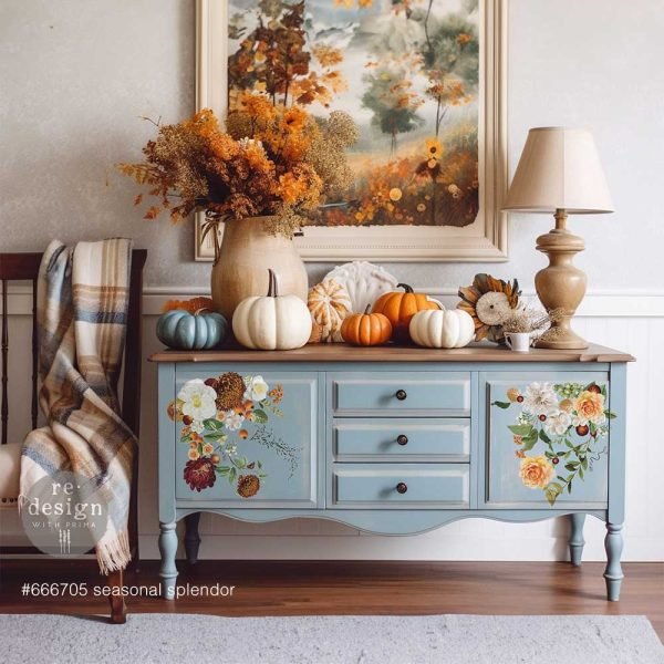 SEASONAL SPLENDOR - 3 sheets - 21.5cm x 27.9cm each - Redesign Decor Transfer Decal