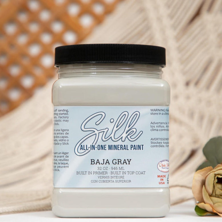 BAJA GRAY Silk All-In-One Mineral Paint - 118ml - 473ml - 946ml Dixie Belle Paint