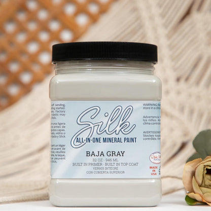 BAJA GRAY Silk All-In-One Mineral Paint - 118ml - 473ml - 946ml Dixie Belle Paint
