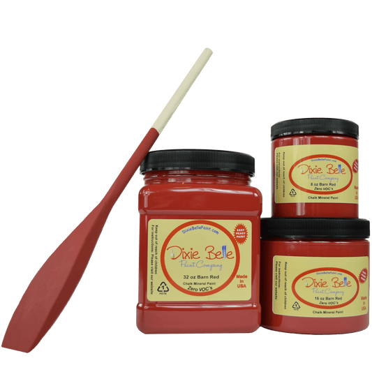 BARN RED - Dixie Belle - Warm Deep Red Chalk Mineral Paint - 236ml/8oz - 473ml/16oz
