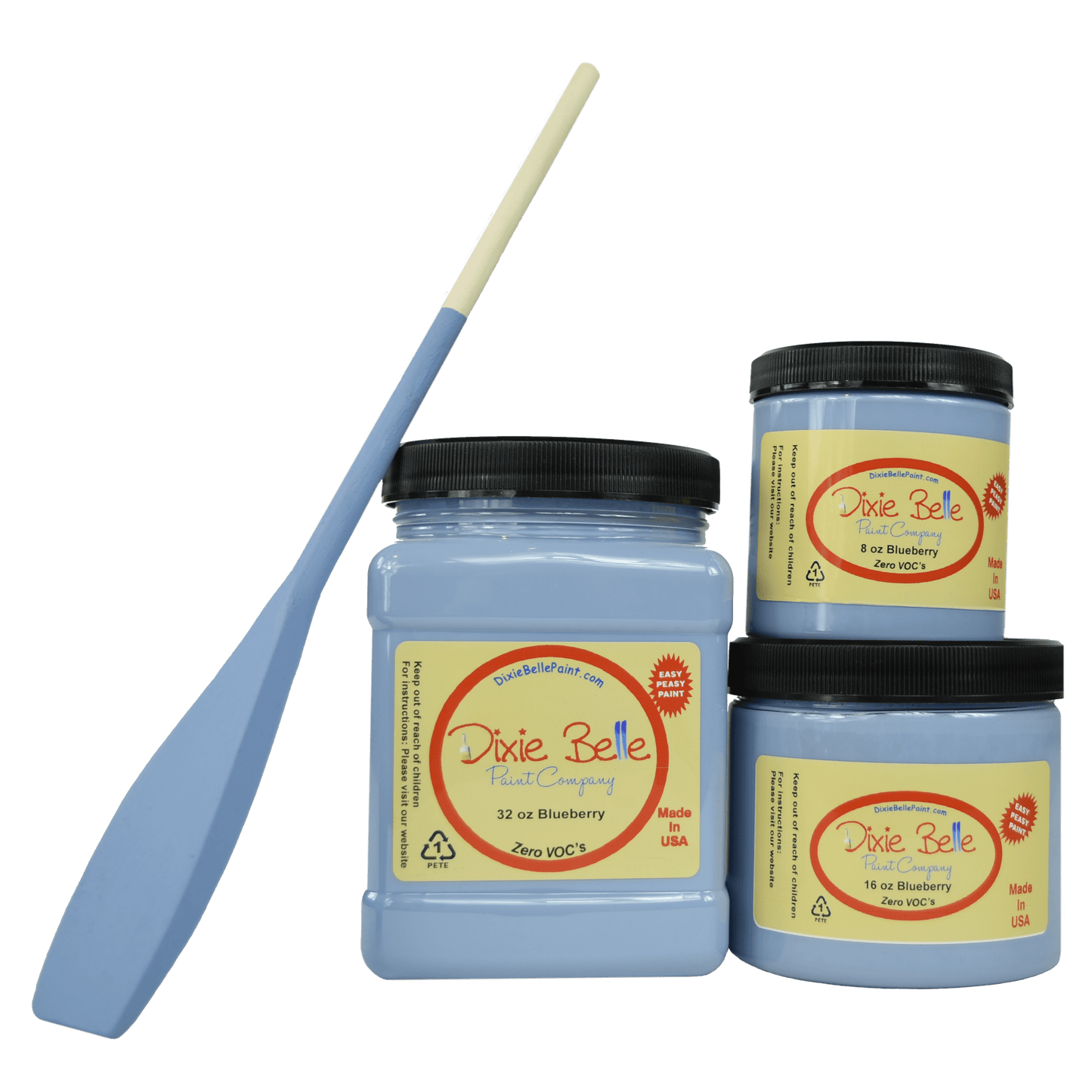 BLUEBERRY - Dixie Belle - Perwinkle Blue Grey Chalk Mineral Paint - 236ml/8oz - 473ml/16oz
