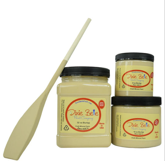 BURLAP - Dixie Belle - Creamy Light Earthy Taupe Chalk Mineral Paint - 236ml/8oz - 473ml/16oz