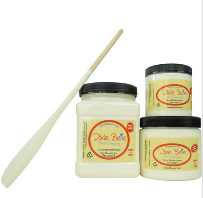 BUTTER CREAM - Dixie Belle -  Creamy White Chalk Mineral Paint - 236ml/8oz - 473ml/16oz