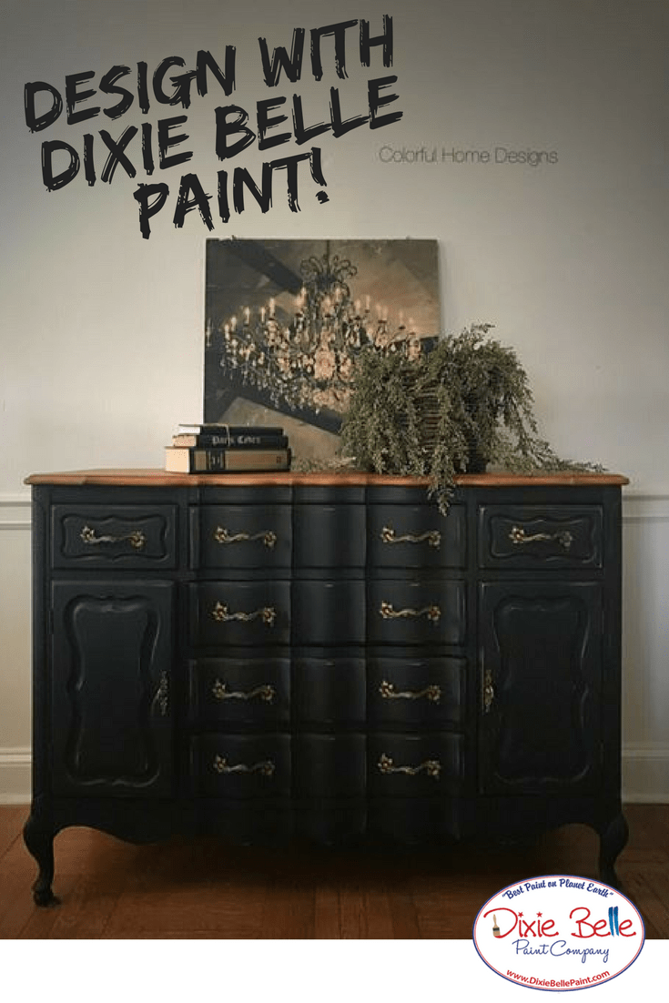 CAVIAR - Dixie Belle -  Matt Black Chalk Mineral Paint - 236ml/8oz - 473ml/16oz