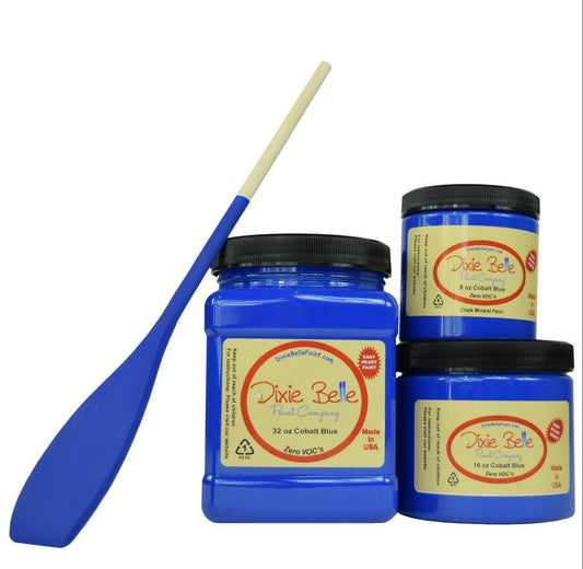 COLBALT BLUE - Dixie Belle -  Bright Blue Chalk Mineral Paint - 236ml/8oz - 473ml/16oz