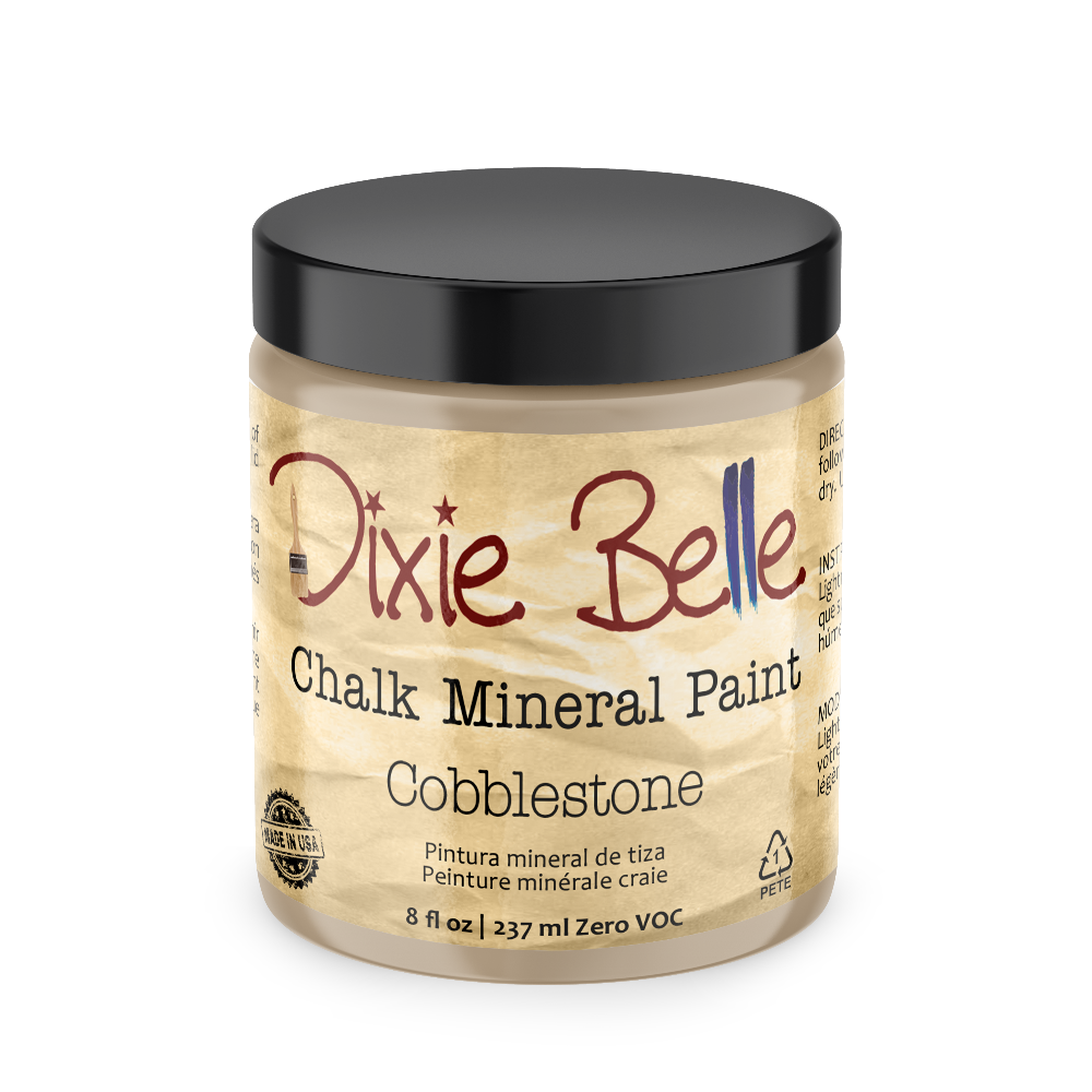 COBBLESTONE - Dixie Belle - Matt Black Chalk Mineral Paint - 118ml/4oz - 236ml/8oz - 473ml/16oz