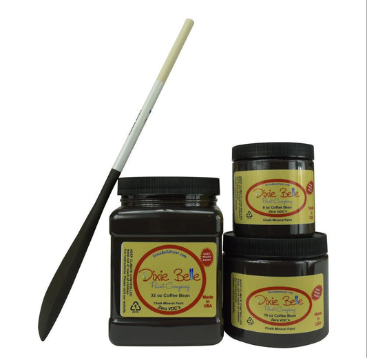 COFFEE BEAN - Dixie Belle - Rich Dark Brown Chalk Mineral Paint - 236ml/8oz - 473ml/16oz