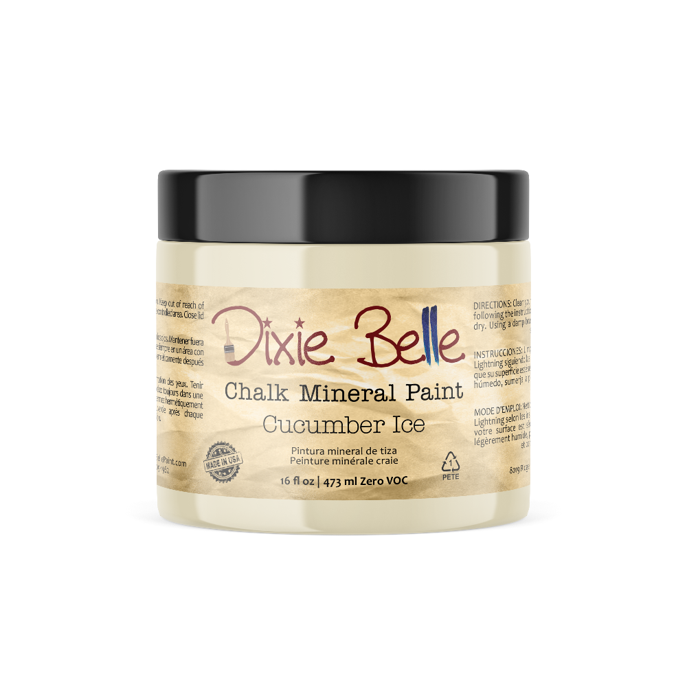 CUCUMBER ICE - Dixie Belle - Matt Black Chalk Mineral Paint - 118ml/4oz - 236ml/8oz - 473ml/16oz - 946ml/32oz
