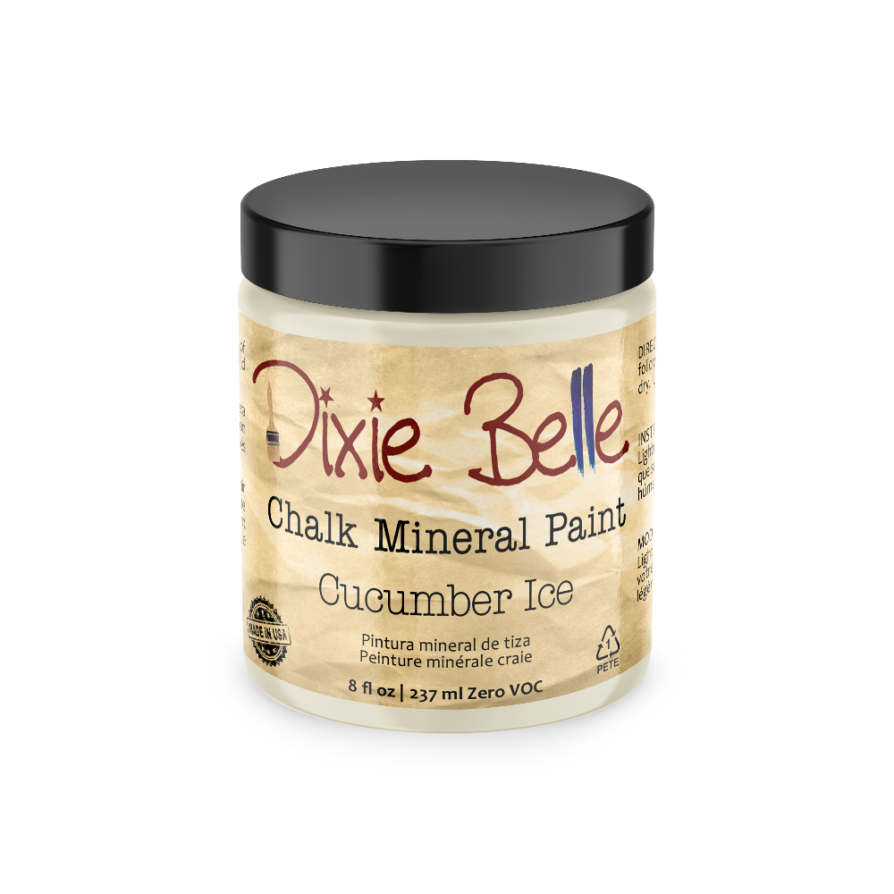 CUCUMBER ICE - Dixie Belle - Matt Black Chalk Mineral Paint - 118ml/4oz - 236ml/8oz - 473ml/16oz - 946ml/32oz