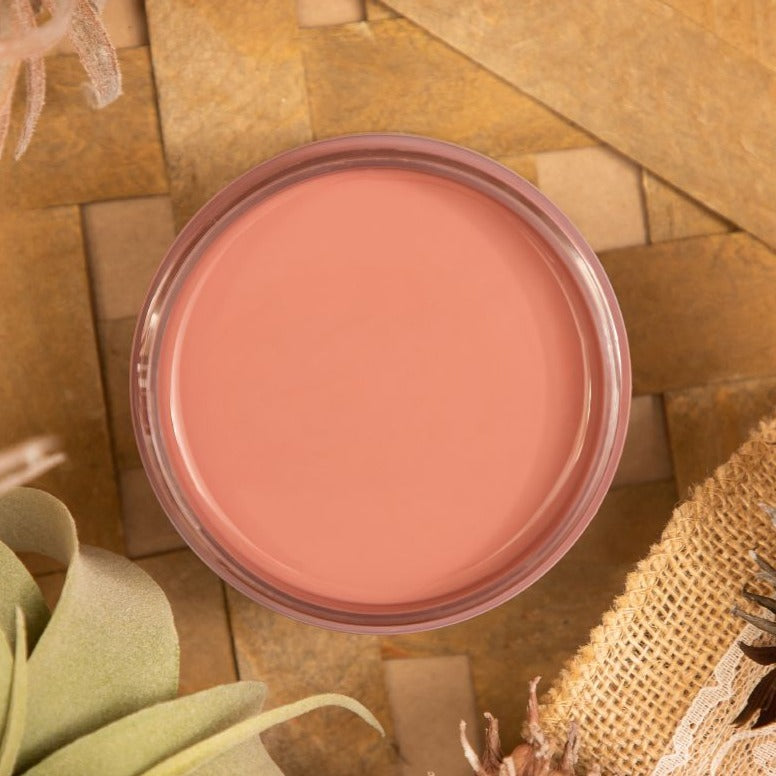 Desert Rose - an alluring deep coral with some grey undertones. Try pairing this colour with yellow accents to bring an energetic vibe to your furniture.