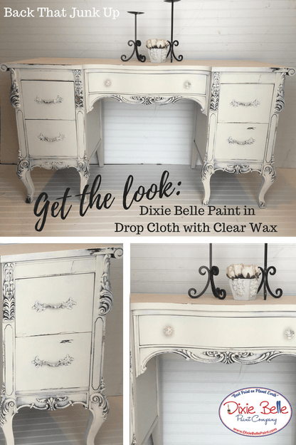 DROP CLOTH - Dixie Belle - Linen White Chalk Mineral Paint - 236ml/8oz - 473ml/16oz - 946ml/32oz
