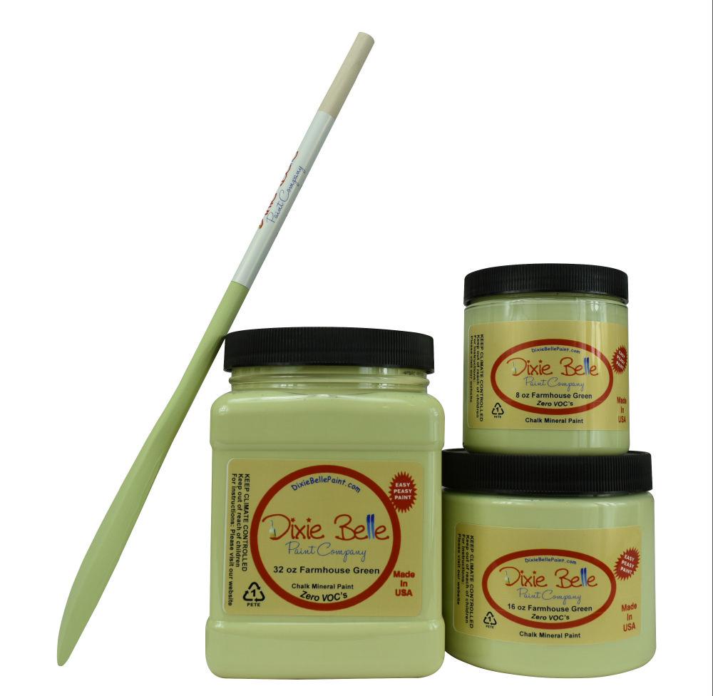 FARMHOUSE GREEN - Dixie Belle - Celery Green Chalk Mineral Paint - 236ml/8oz - 473ml/16oz