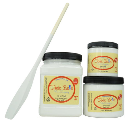FLUFF - Dixie Belle - Soft White Slight Grey Undertones Chalk Mineral Paint - 236ml/8oz - 473ml/16oz - 946ml/32oz